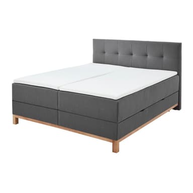 Tmavosivá boxspring posteľ s úložným priestorom 180x200 cm Catania – Meise Möbel
