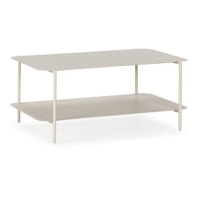 Krémový kovový konferenční stolek 58x90 cm Beatrix – MOME