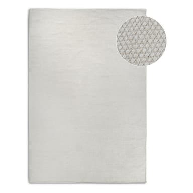 Krémový ručne tkaný koberec s prímesou vlny 60x90 cm Pradesh Natural White – Elle Decoration