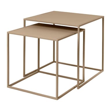 Béžové kovové konferenční stolky v sadě 2 ks 40x40 cm Fera – Blomus