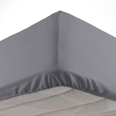 Antracitové napínacie prestieradlo z mikrovlákna 90x190 cm Oscar – douceur d'intérieur
