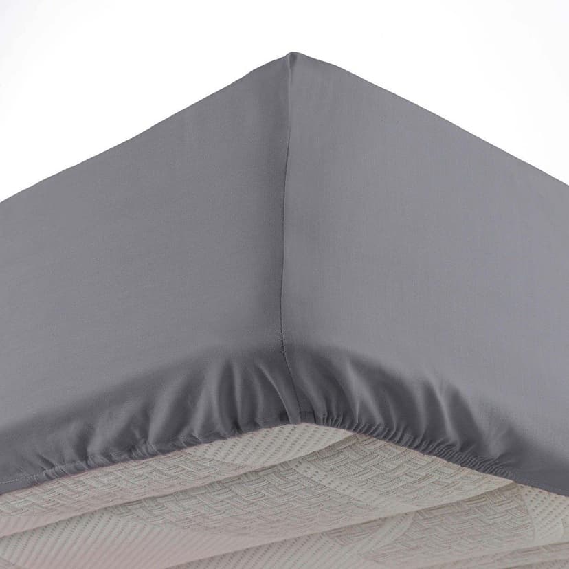 Antracitové napínací prostěradlo z mikrovlákna 90x190 cm Oscar – douceur d'intérieur