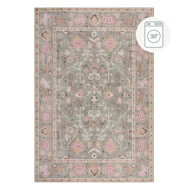 Světle zelený pratelný koberec 115x170 cm Una Floral – Flair Rugs