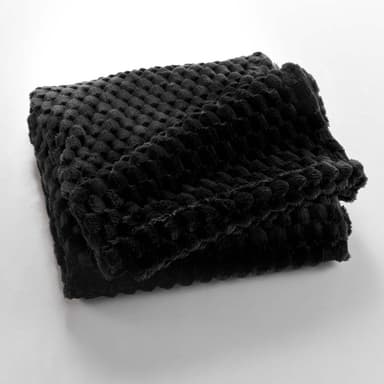 Čierna deka z mikroflanelu 125x150 cm Mini Frosty – douceur d'intérieur