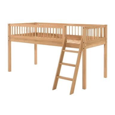 Vyvýšená dětská postel z dubového dřeva v přírodní barvě 90x200 cm Forrest – Vipack