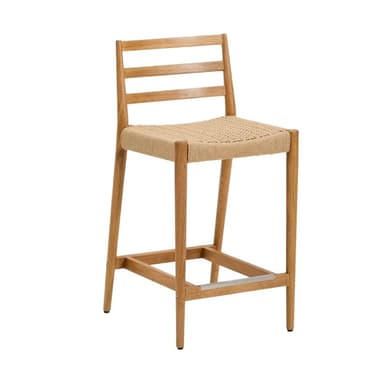 Barová židle z dubového dřeva v přírodní barvě (výška sedáku 65 cm) Analy – Kave Home