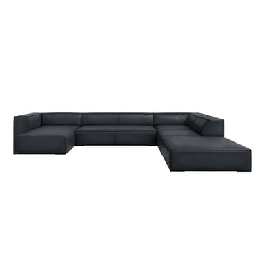 Tmavo modrá kožená rohová pohovka (pravý roh) Madame – Windsor & Co Sofas