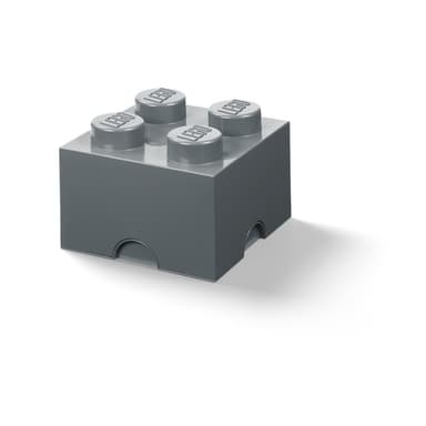 Detský tmavo sivý úložný box LEGO® Square