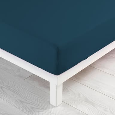 Tmavomodré napínacie prestieradlo jersey 90x190 cm Jersy – douceur d'intérieur