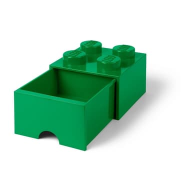 Zelený úložný box so zásuvkou LEGO®