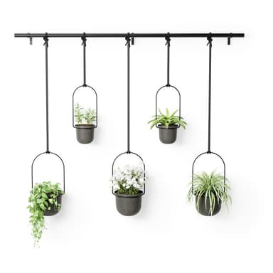 Plastové obaly na květináče v sadě 5 ks na bylinky/závěsné ø 7,5 cm Triflora – Umbra