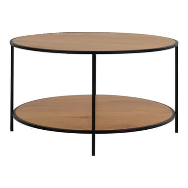Okrúhly konferenčný stolík s doskou v dubovom dekore v prírodnej farbe ø 80 cm Vita – House Nordic