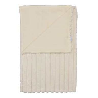 Krémová deka z mikroplyše 130x170 cm Cosy Ribbed – Catherine Lansfield