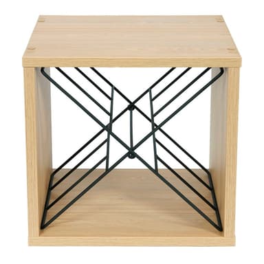Regál na víno v dekoru jasanu v přírodní barvě počet lahví 12 36,5x36x29 cm Macon – Compactor
