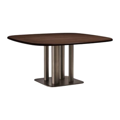 Jídelní stůl v dekoru ořechu 150x150 cm Melvar – Kave Home