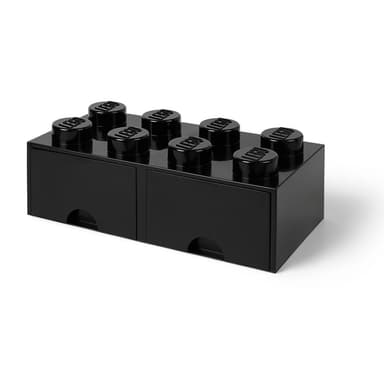 Čierny úložný box s dvoma zásuvkami LEGO®