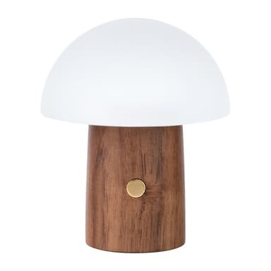 Biela/v tmavo prírodnej farbe LED stolná lampa (výška 7 cm) Alice Mushroom – Gingko