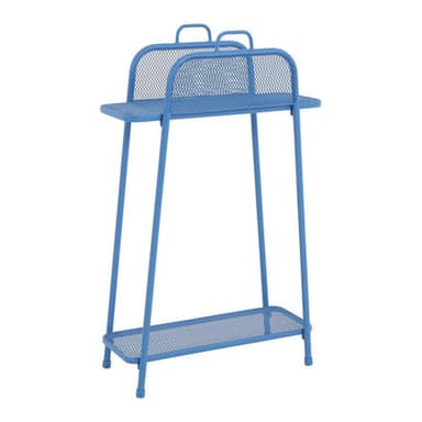 Modrá kovová police na balkon Garden Pleasure MWH, výška 105,5 cm