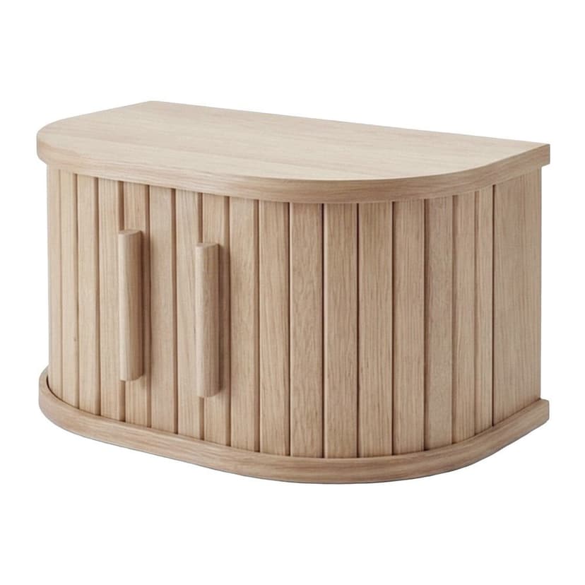Závesný/s poličkami nočný stolík v dekore duba v svetlo prírodnej farbe Meta – Unique Furniture