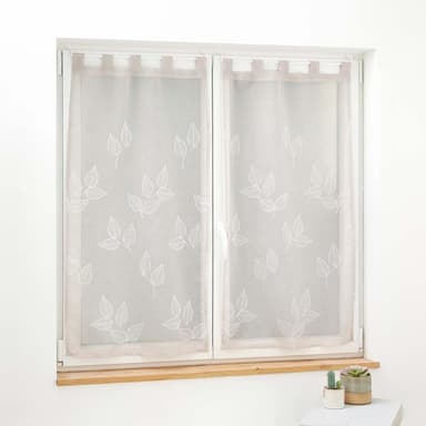 Béžové voálové záclony v sade 2 ks 60x90 cm Berry – douceur d'intérieur
