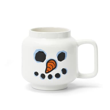Biely keramický detský hrnček na latte 530 ml Snowman – LEGO®