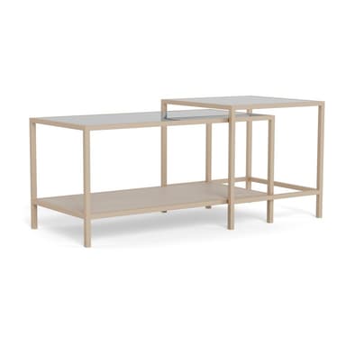 Šedé ocelové konferenční stolky v sadě 2 ks 50x90 cm Seaford – Actona
