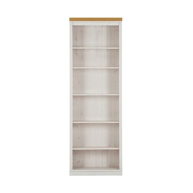 Biela knižnica z borovicového dreva 74x223x37 cm Anita – Støraa