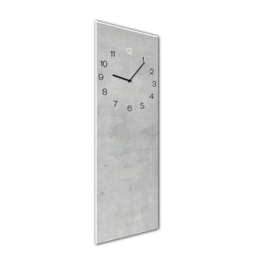 Nástenné hodiny Styler Glassclock Concrete, 20 x 60 cm