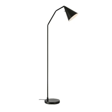 Čierna LED stmievateľná stojacia lampa s kovovým tienidlom (výška 144 cm) Funil – Markslöjd