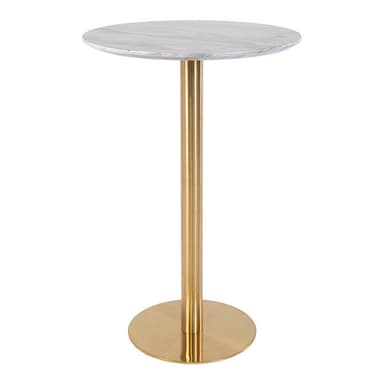 Kulatý barový stůl s deskou v dekoru mramoru ø 70 cm Bolzano – House Nordic