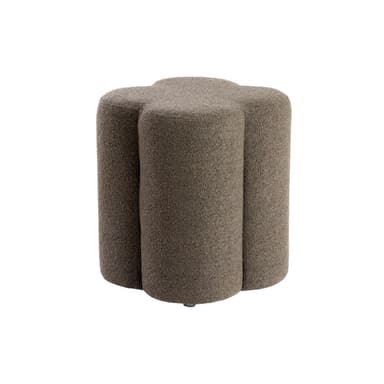 Hnedý taburet z textílie bouclé Nalani – Light & Living