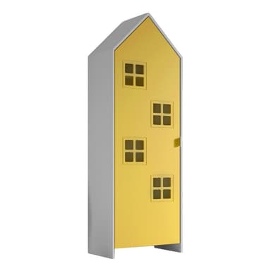 Žlutá/bílá dětská šatní skříň 58x172x37 cm Casami Bruges – Vipack