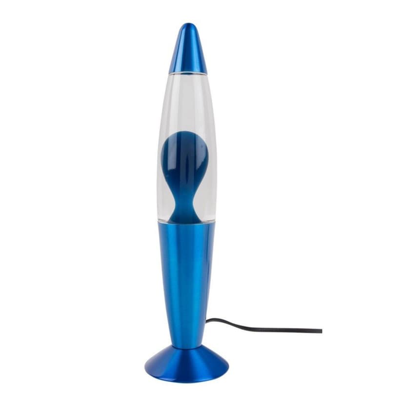 Modrá sklenená lávová lampa (výška 35,5 cm) Funky Rocket Lava – Leitmotiv