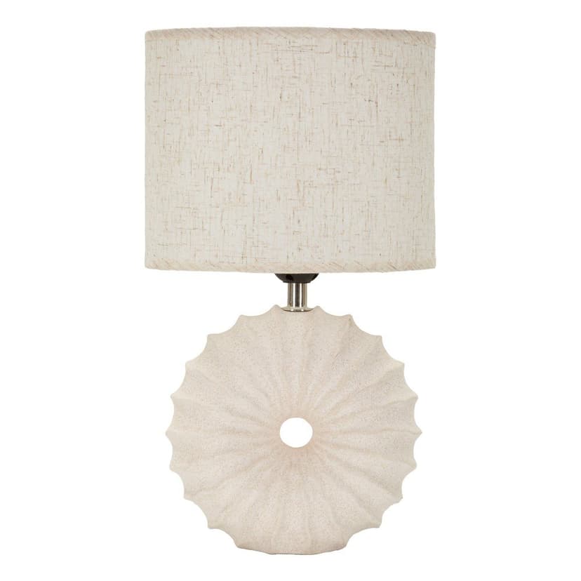 Krémovobiela keramická stolová lampa s textilným tienidlom (výška 40 cm) Anemone – Mauro Ferretti