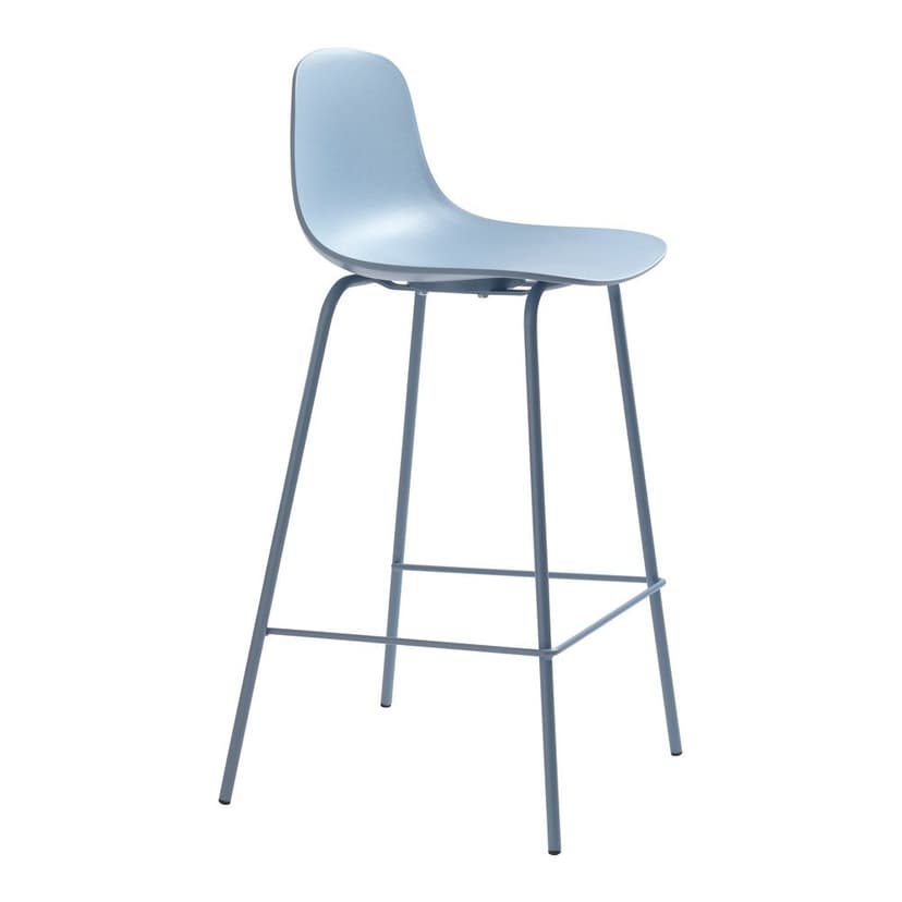 Svetlomodrá plastová barová stolička (výška sedadla 67,5 cm) Whitby – Unique Furniture