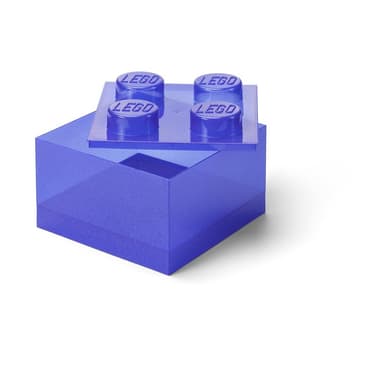LEGO úložný box 4 s víkem - třpytivá fialová