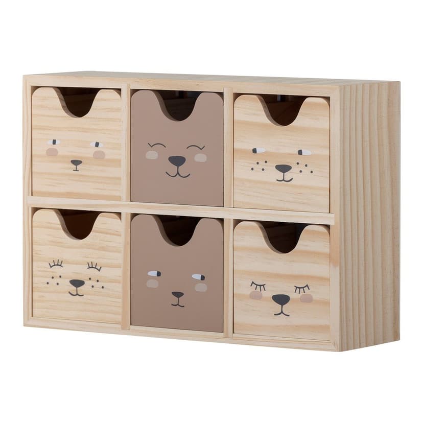 Drevený detský organizér na hračky v prírodnej farbe 27x8x18 cm Calle – Bloomingville Mini