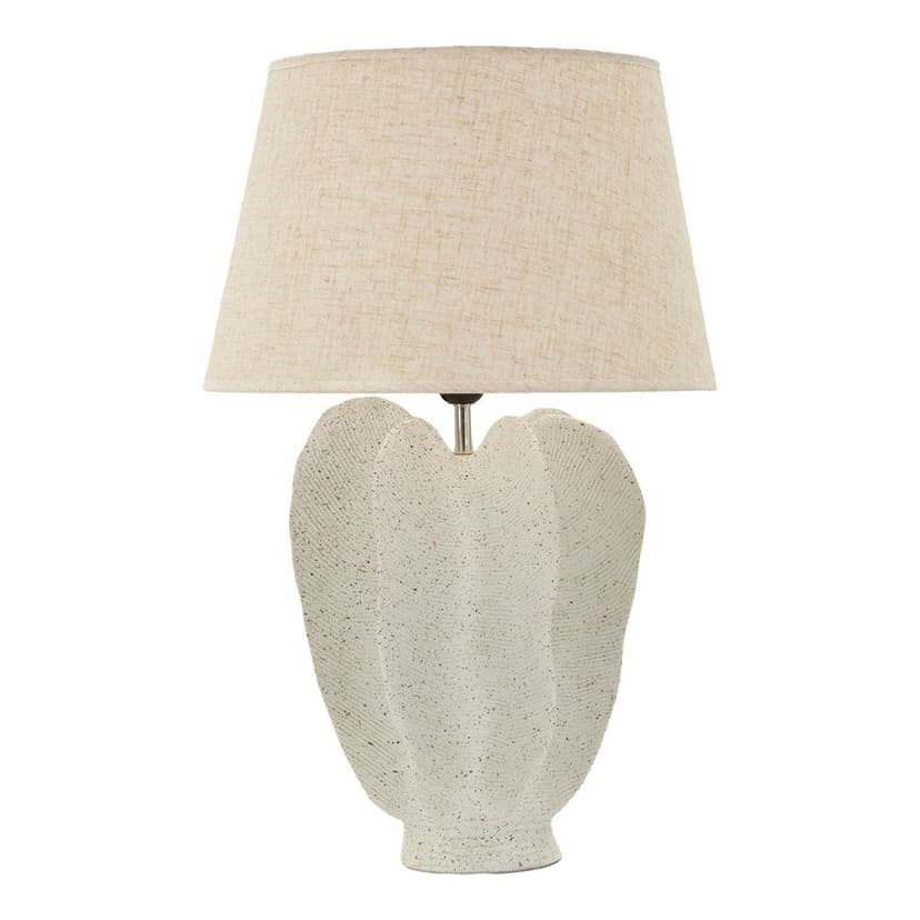 Krémová stolová lampa s textilným tienidlom (výška 63 cm) Ester – Mauro Ferretti