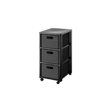 Antracitový plastový kúpeľňový regál 32,5x71 cm Country – Rotho