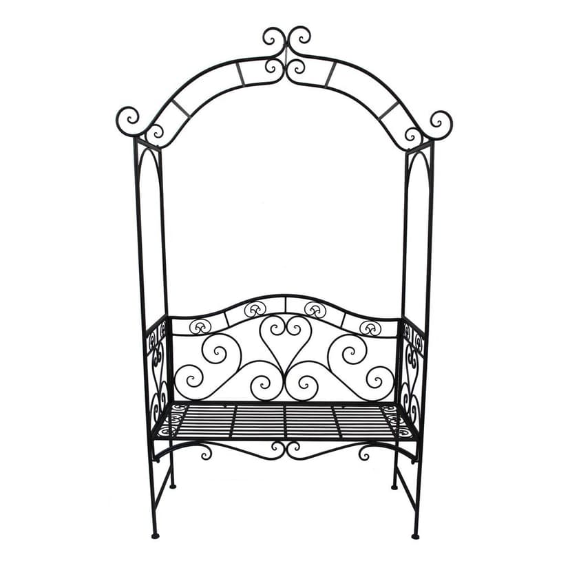 Čierna kovová záhradná lavica Colima – Garden Pleasure