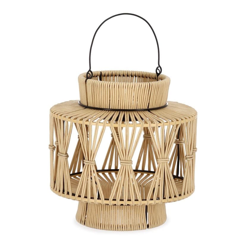 LED lampáš so solárnym panelom v prírodnej farbe (výška 29 cm) Nikhita – Yes Everyday