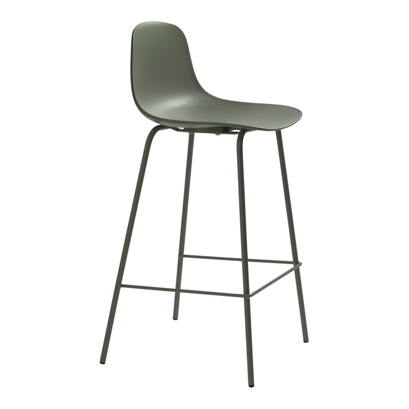 Khaki plastová barová stolička (výška sedadla 67,5 cm) Whitby – Unique Furniture