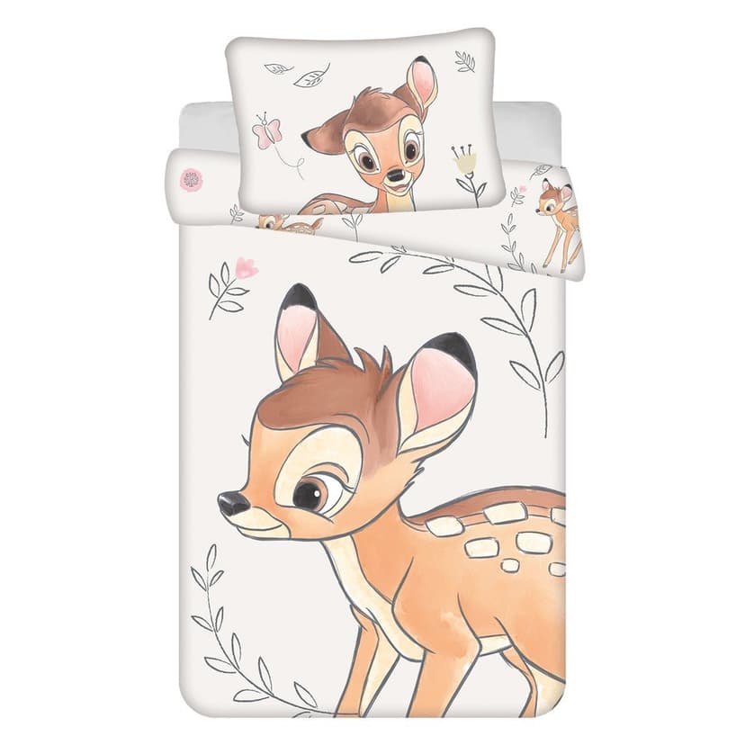 Bavlnené detské obliečky do postieľky 100x135 cm Bambi "Beige" – Jerry Fabrics