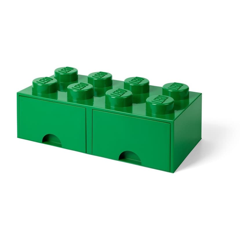 Zelený úložný box se dvěma zásuvkami LEGO®