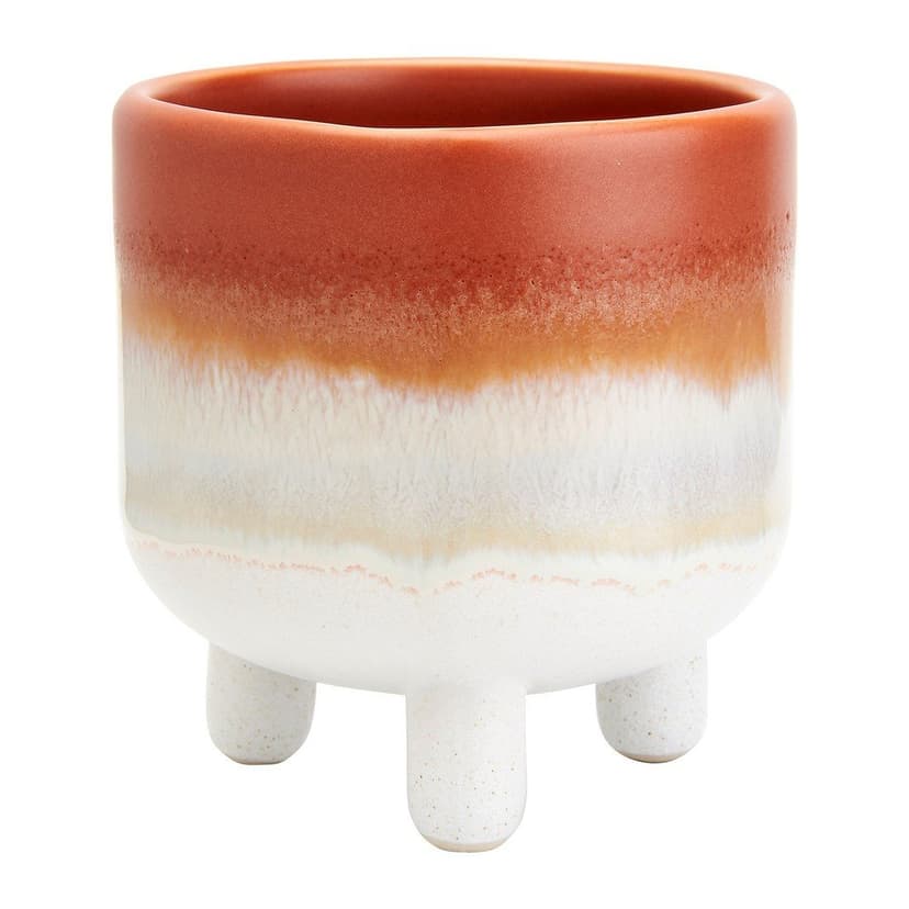 Oranžovo-biely kvetináč Sass & Belle Bohemian Home Mojave, ø 7,5 cm