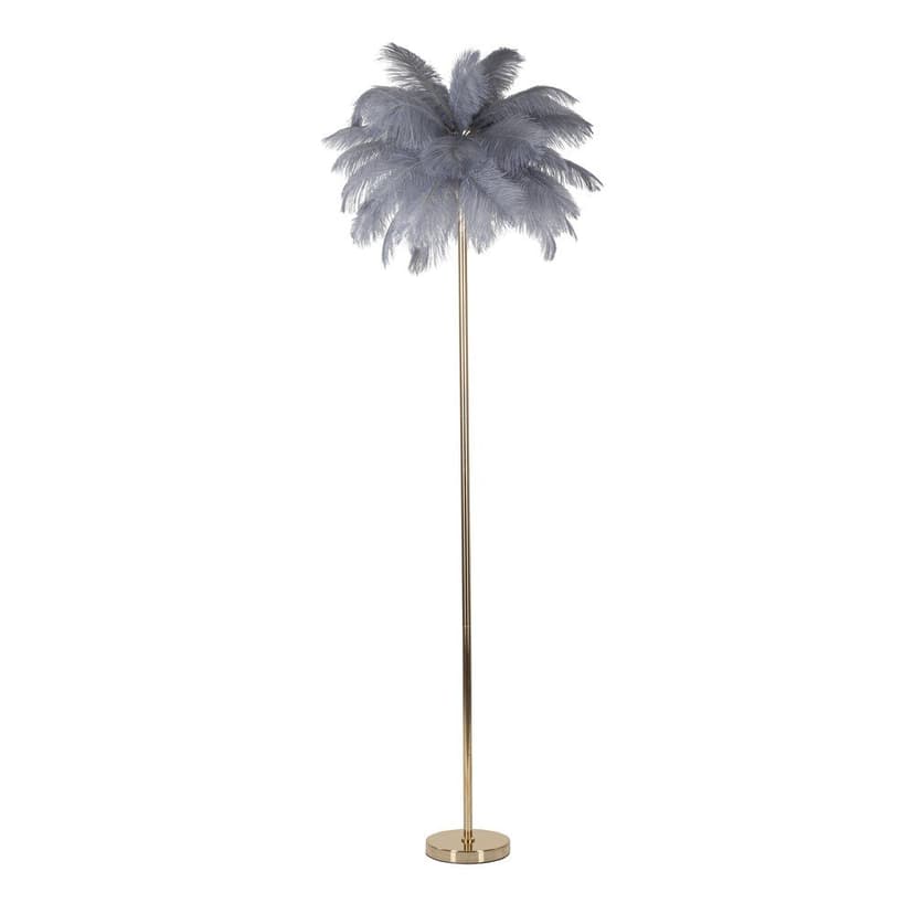 Stojacia lampa v sivo-zlatej farbe (výška 160 cm) Palm – Mauro Ferretti