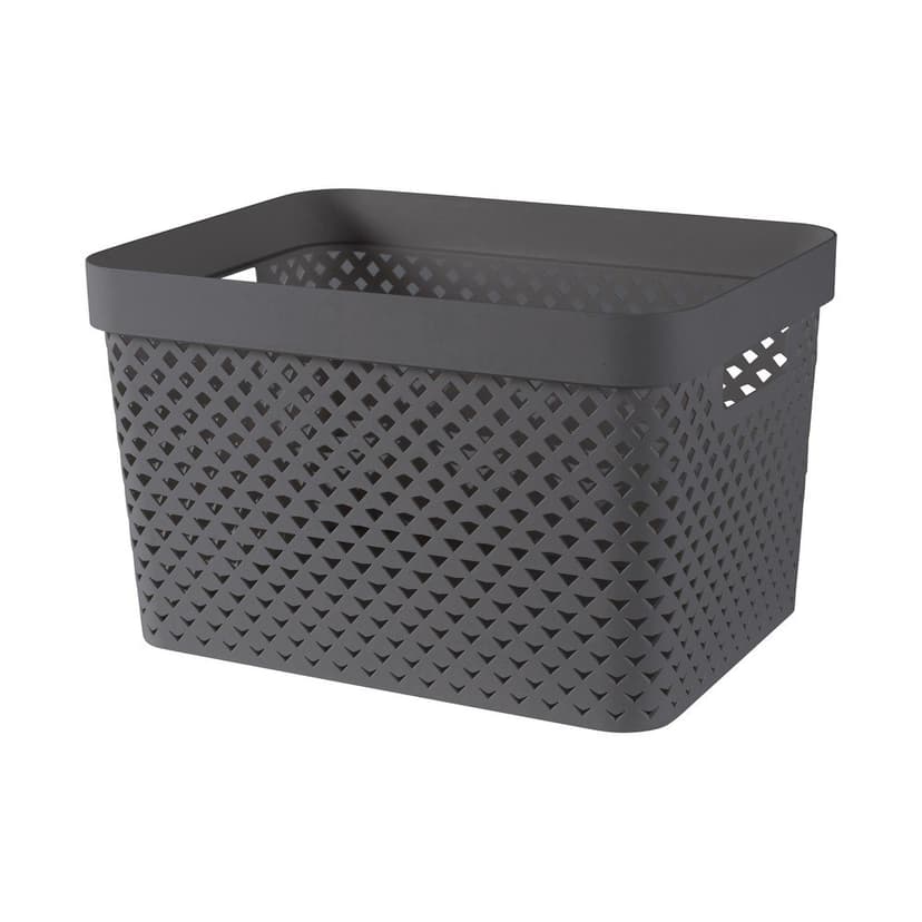 Tmavosivý plastový úložný box 35,5x26x22 cm Pure – Curver