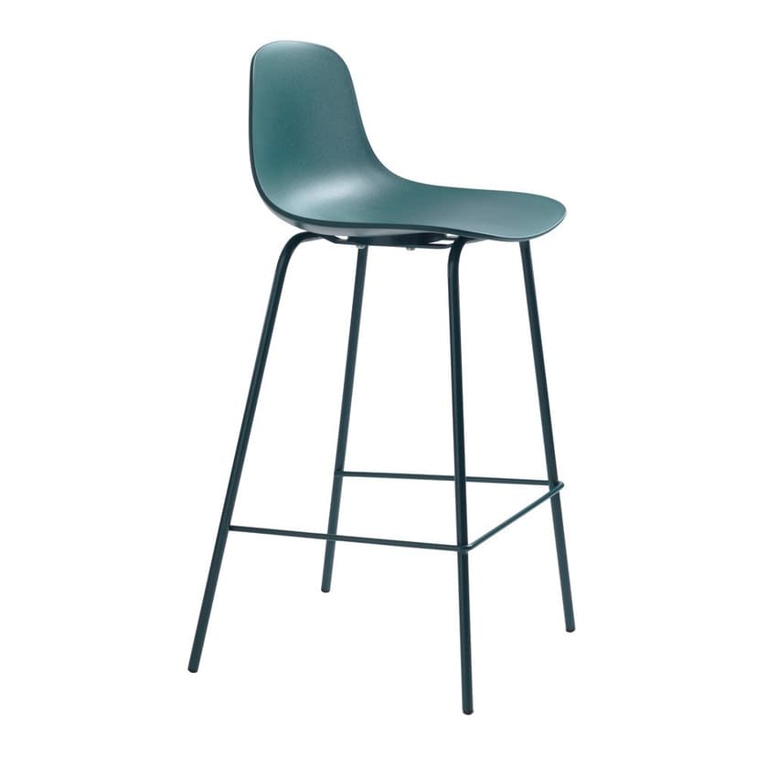 Plastová barová stolička v petrolejovej farbe (výška sedadla 67,5 cm) Whitby – Unique Furniture