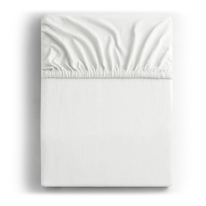 Biela napínacia plachta jersey 90x200 cm Amber – Restilo
