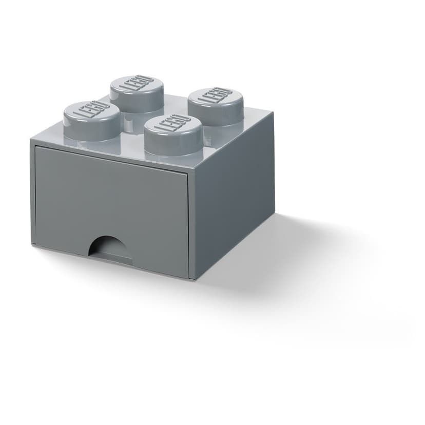 LEGO Úložný box 4 s šuplíkem - tmavě šedá